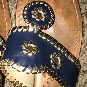 Jack Rodgers Nantucket Gold Sandals